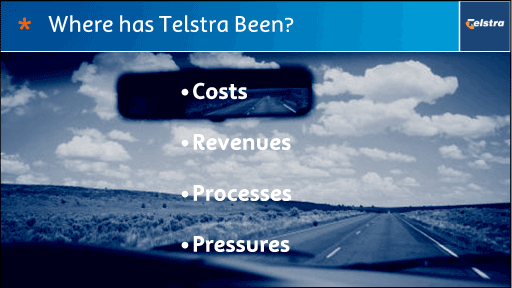 (WHERE HAS TELSTRA BEEN?)