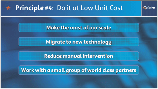 (PRINCIPLE #4: DO IT AT LOW UNIT COST)