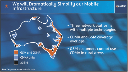 (WE WILL DRAMATICALLY SIMPLIFY OUR MOBILE INFRASTRUCTURE)