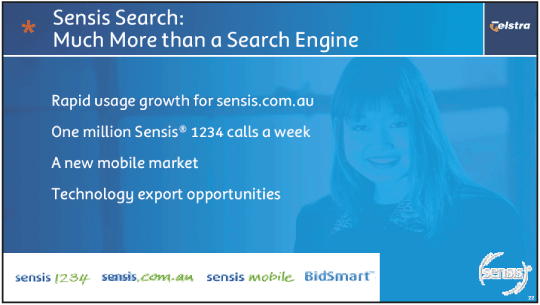 (Sensis Search: MUCH MORE THAN A SEARCH ENGINE)