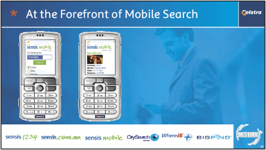 (AT THE FOREFRONT OF MOBILE SEARCH>