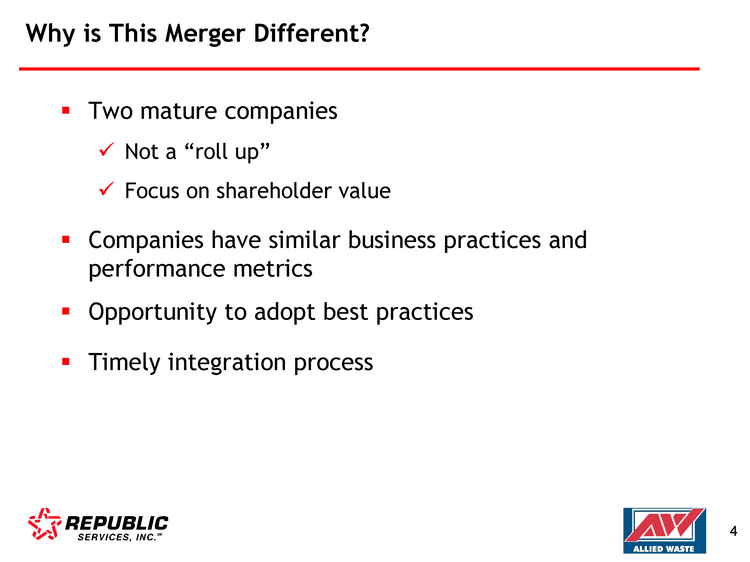 Republic services allied waste merger