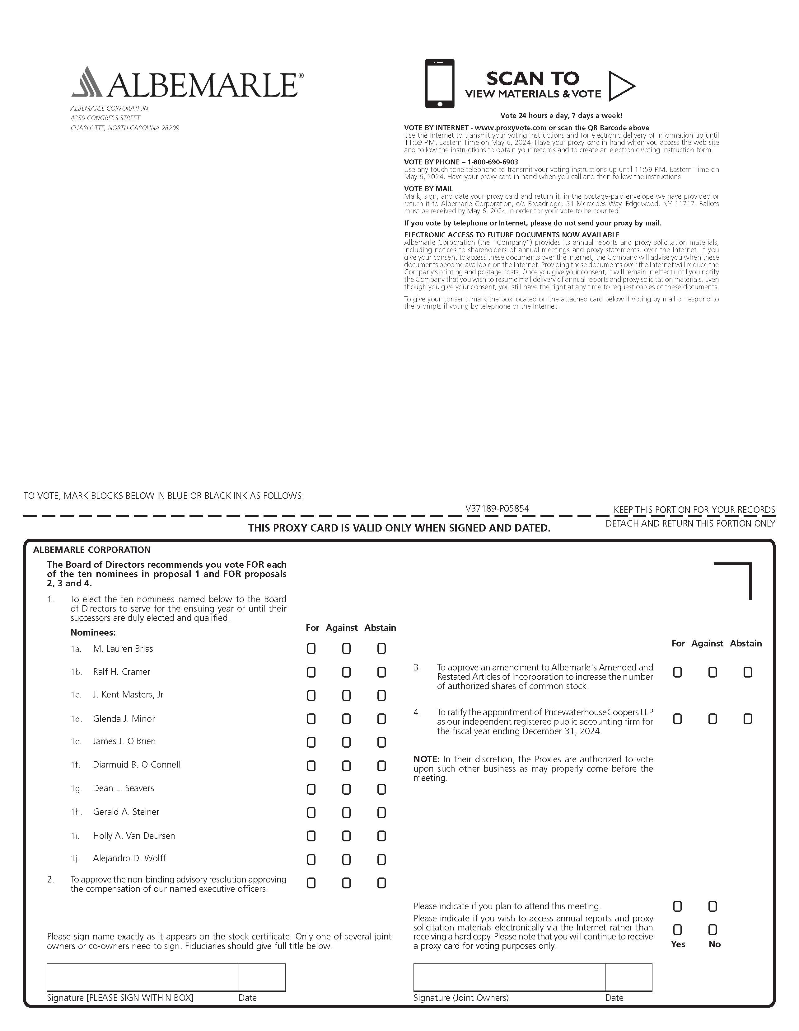 ALBEMARLE CORPORATION_PRXY_GT30_P05854_24(#77035) - FINAL_Front.jpg