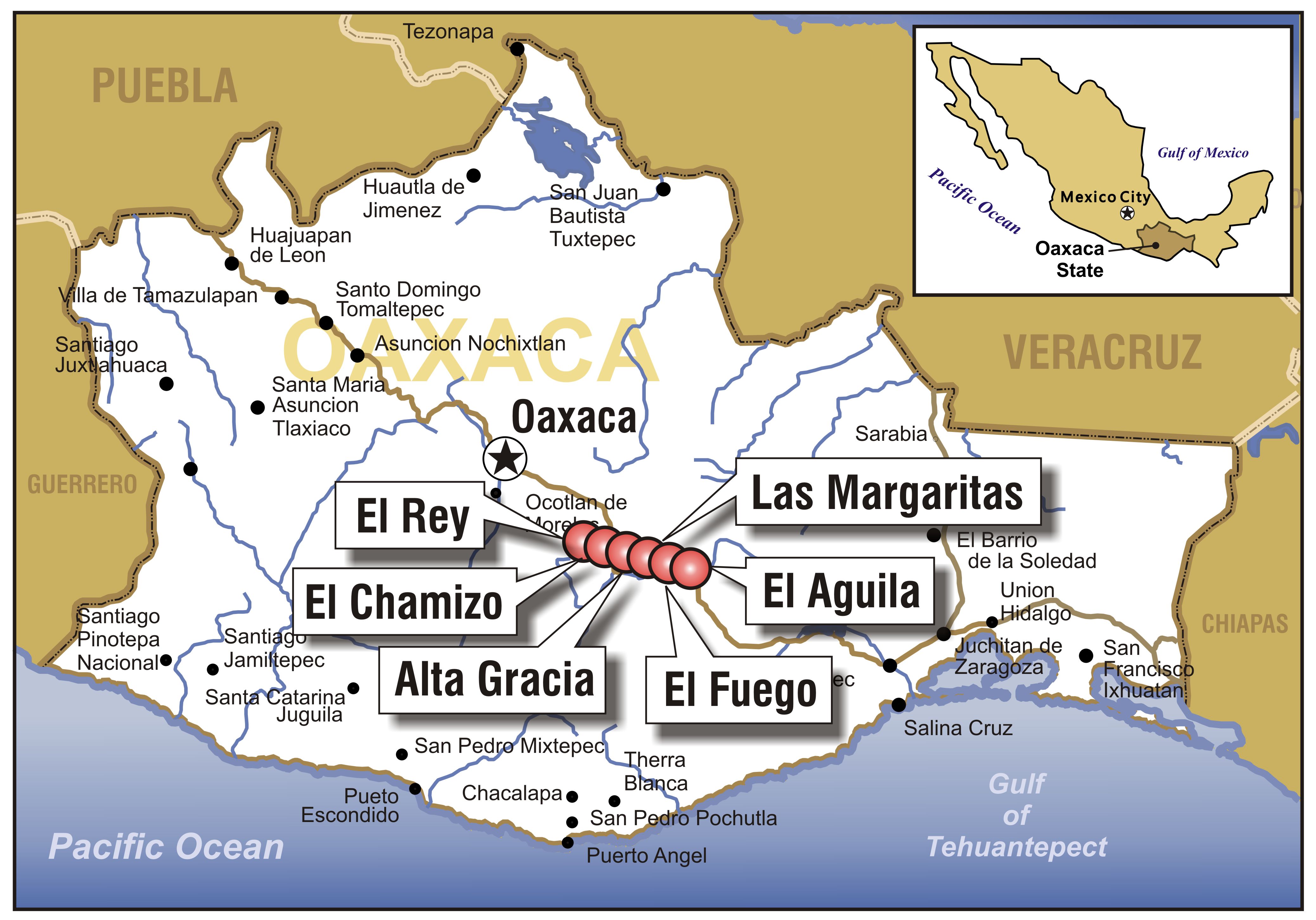 C:\Users\Jessica\AppData\Local\Microsoft\Windows\Temporary Internet Files\Content.Word\Oaxaca State Project Map.jpg