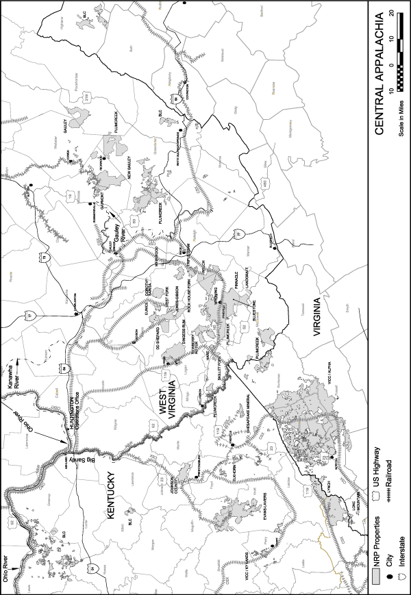 (CENTRAL APPALACHIA MAP)