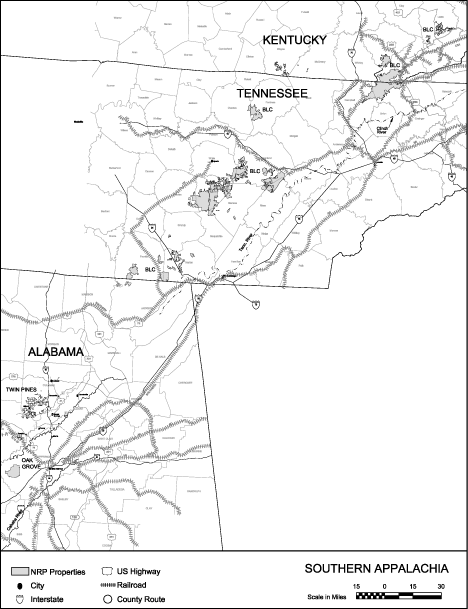 (SOUTHERN APPALACHIA MAP)