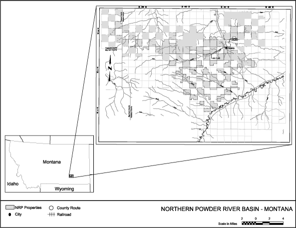 (NORTHERN POWDER RIVER BASIN MAP)