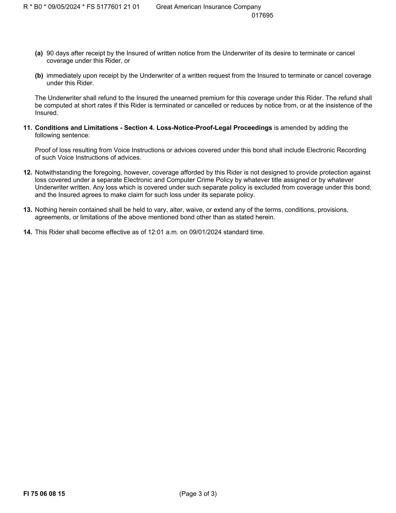 2024 9 ICB Allspring Funds - 00 GAIC - Primary Policy $20M (v2).pdf page 33