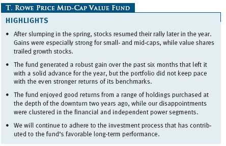 T. Rowe Price Mid-Cap Value Fund - December 31, 2010