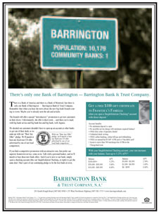 (BARRINGTON BANK ADVERTISEMENT)