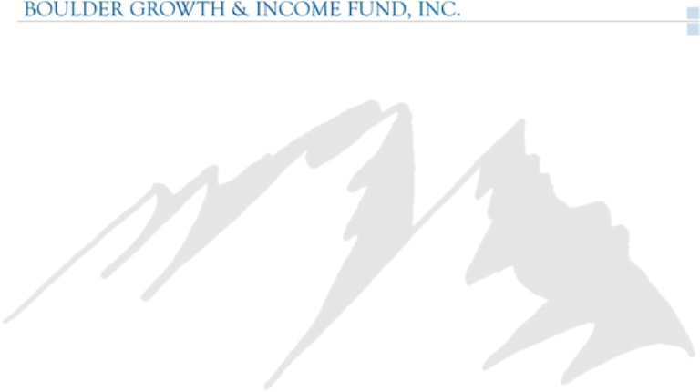 Boulder Growth Income Fund Annual Report