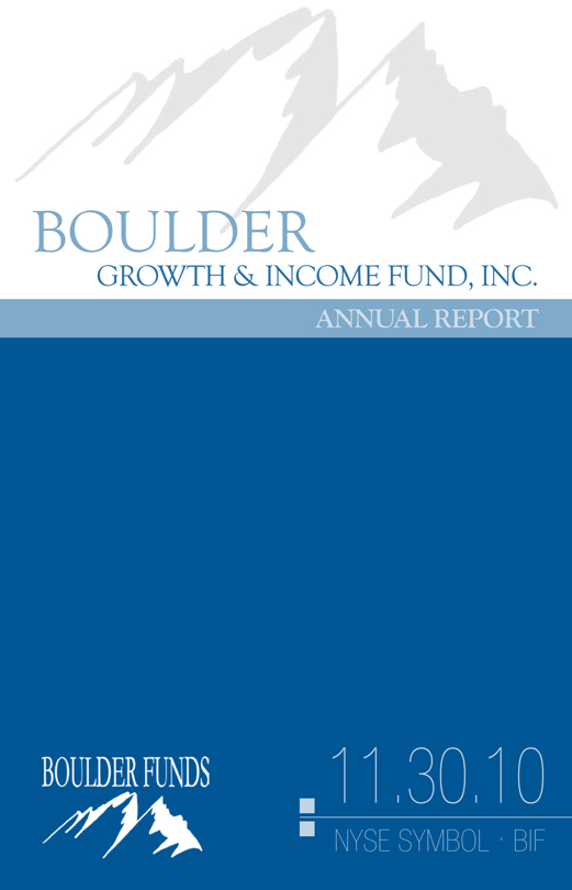 Boulder Growth Income Fund Annual Report