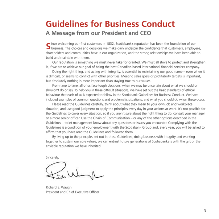 Code of Ethics of Scotia Institutional