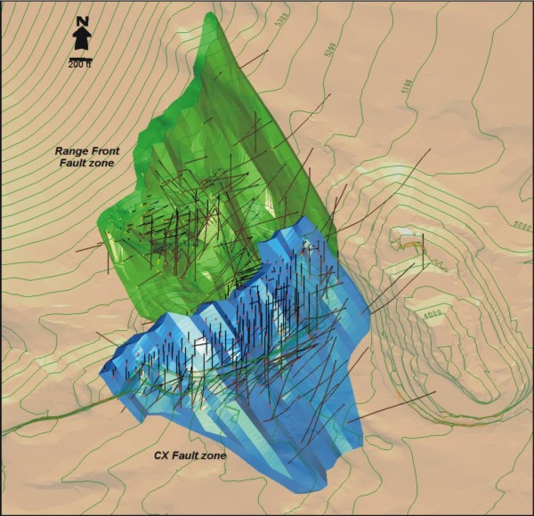 Isometric View of CX and Range Front Fault Zones