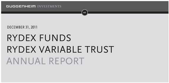 Rydex Variable Trust Funds - Annual Report