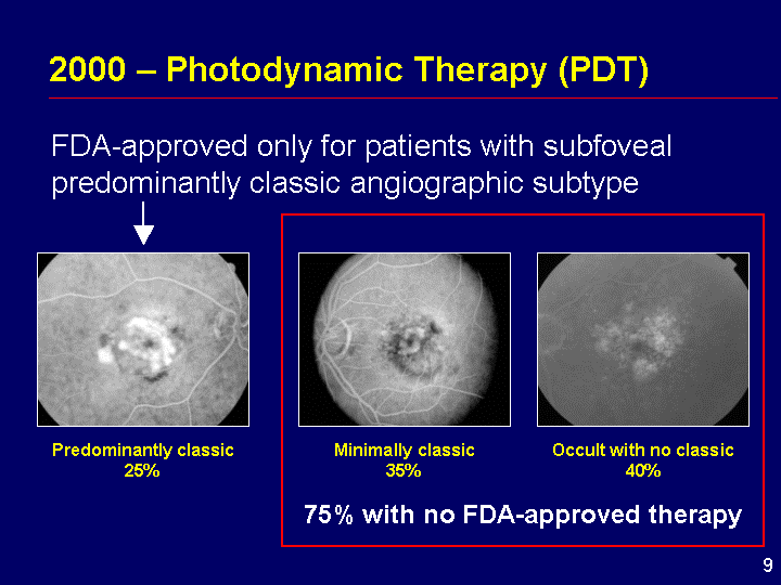 2000  Photodynamic Therapy (PDT)FDAapproved only for patients with