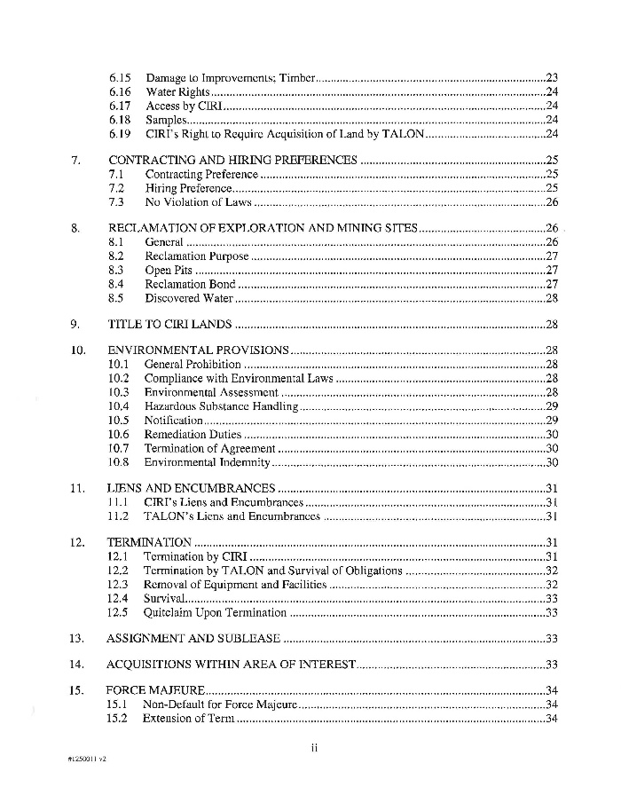 EX-10 10 exhibit423.htm MINING EXPLORATION AGREEMENT WITH OPTION TO ...