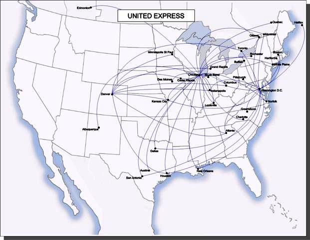 March Route Map United Airlines