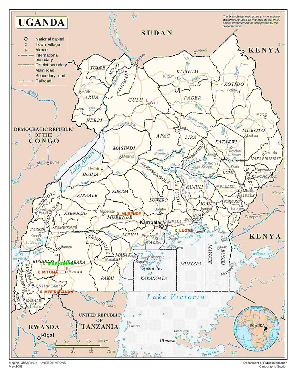 Map Of Uganda Showing Districts : Poultry Project | Mbale : Do you need ...
