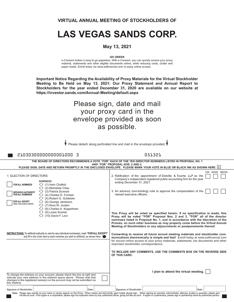 Las Vegas Sands Corp. - Governance - Executive Management