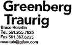 (GREENBERG TRAURIG LOGO )