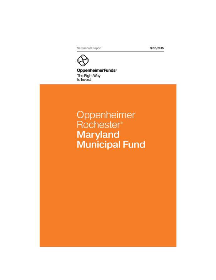Oppenheimer Rochester Maryland Municipal Fund