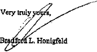 (-s- Bradford L. Honigfeld)