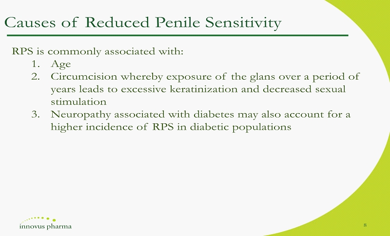 Reduced Penile Sensitivity Reduced Penile Sensitivity RPS Refers