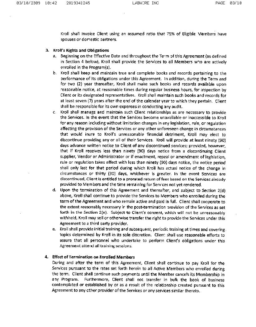 Service Agreement page 3