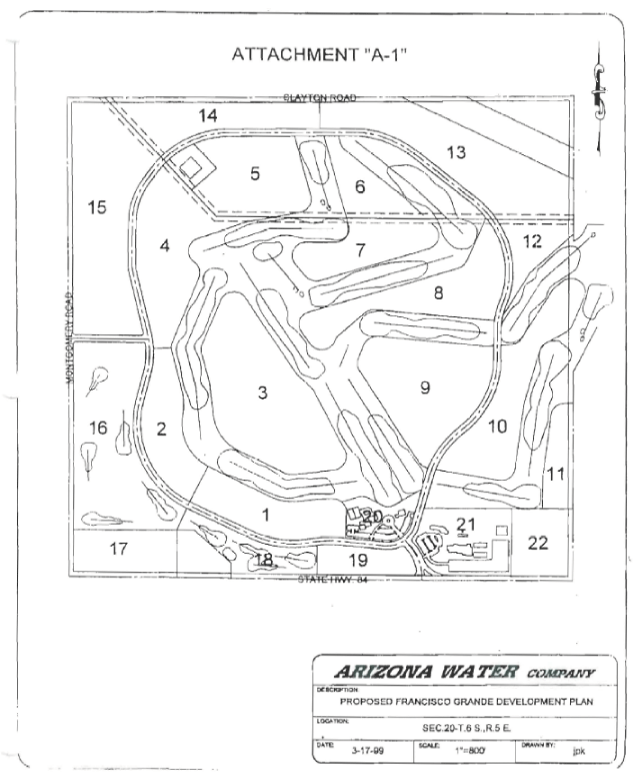 (ARIZONA WATER COMPANY MAP)