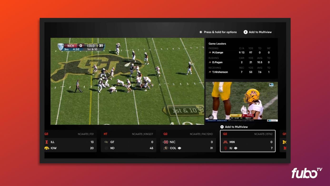 Watch and Interact with fuboTV's Free-To-Play Games and FanView