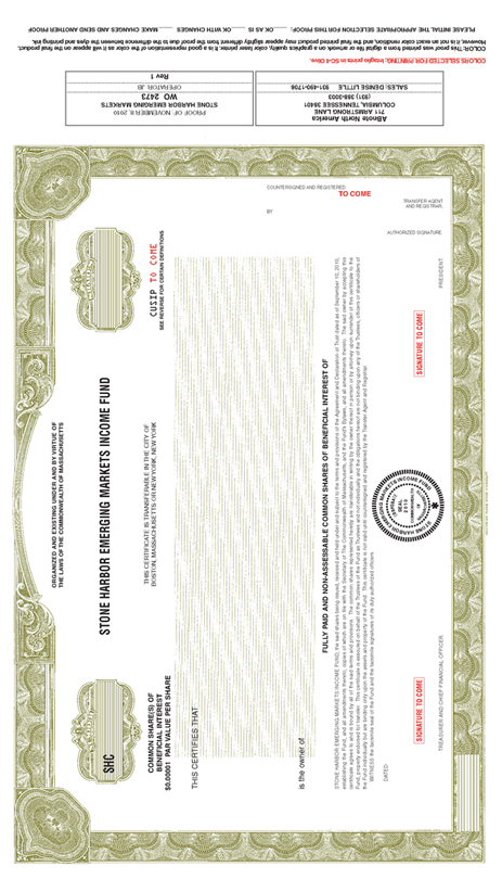 Interest certificate application