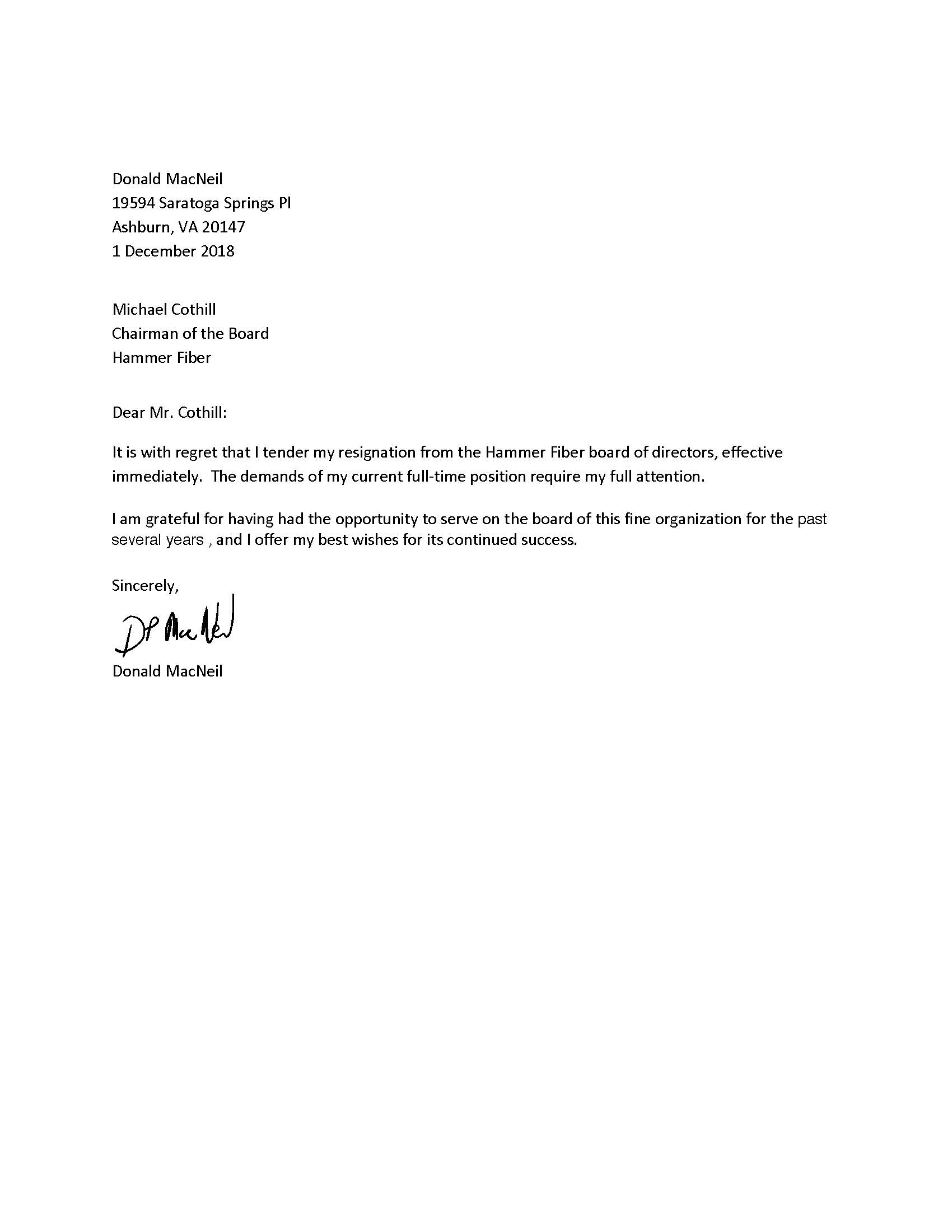 I Am Tendering My Resignation - Sample Resignation Letter