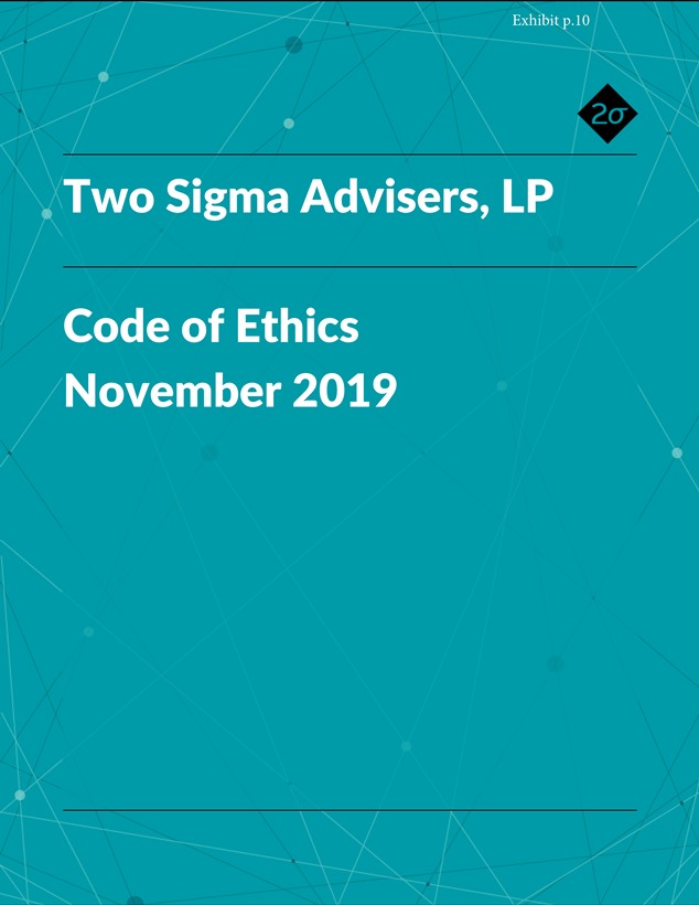 Code of Ethics of Two Sigma