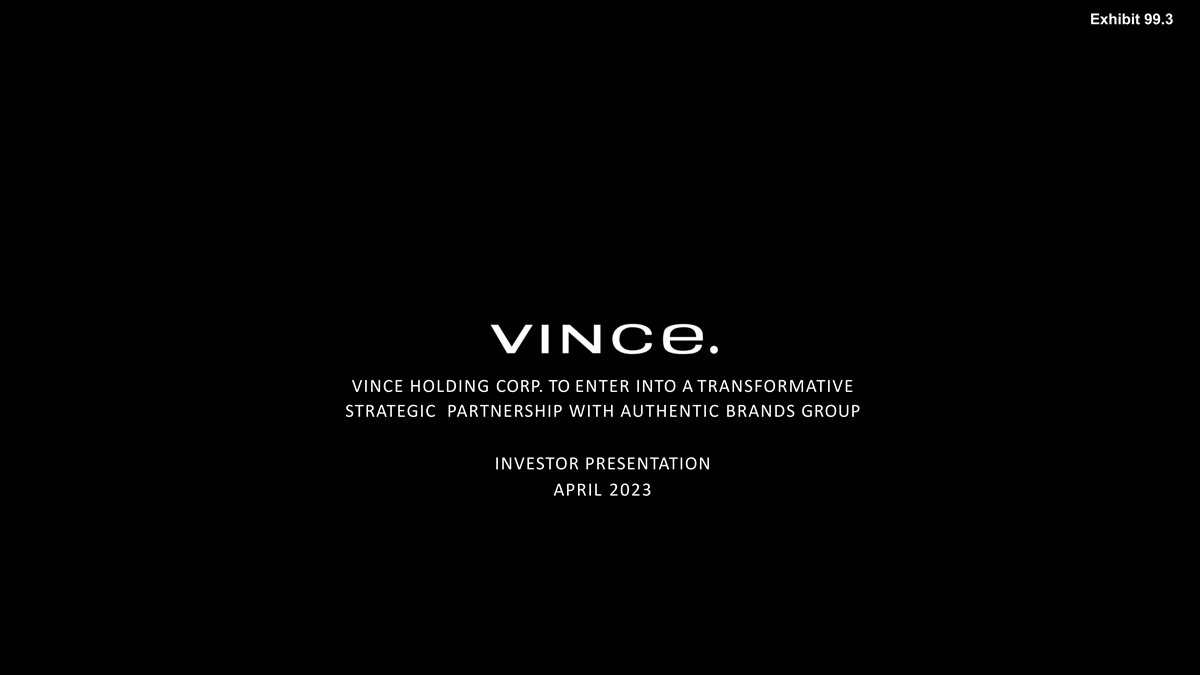 Authentic Brands Group Buys Vince IP in $76.5 Million Deal