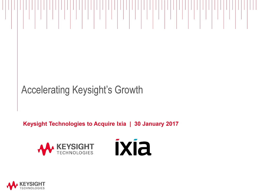 Keysight Technologies to Buy Ixia for $1.6 billion