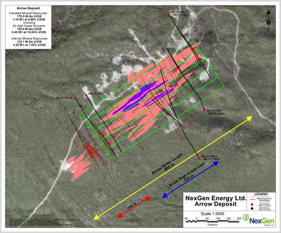 Figure 2: Arrow Deposit Drill Hole Locations (CNW Group|NexGen Energy Ltd.)