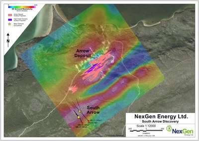 Figure 1: South Arrow Drill Hole Locations (CNW Group|NexGen Energy Ltd.)