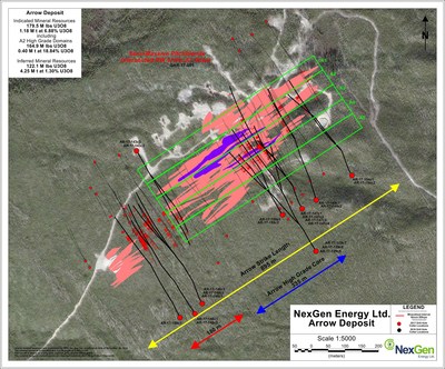 Figure 4: Arrow Deposit Drill Hole Locations (CNW Group|NexGen Energy Ltd.)