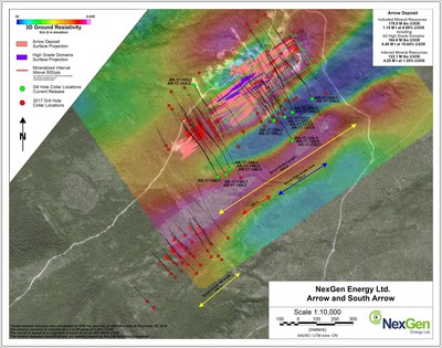 Figure 3: Arrow Drill Hole Locations (CNW Group|NexGen Energy Ltd.)