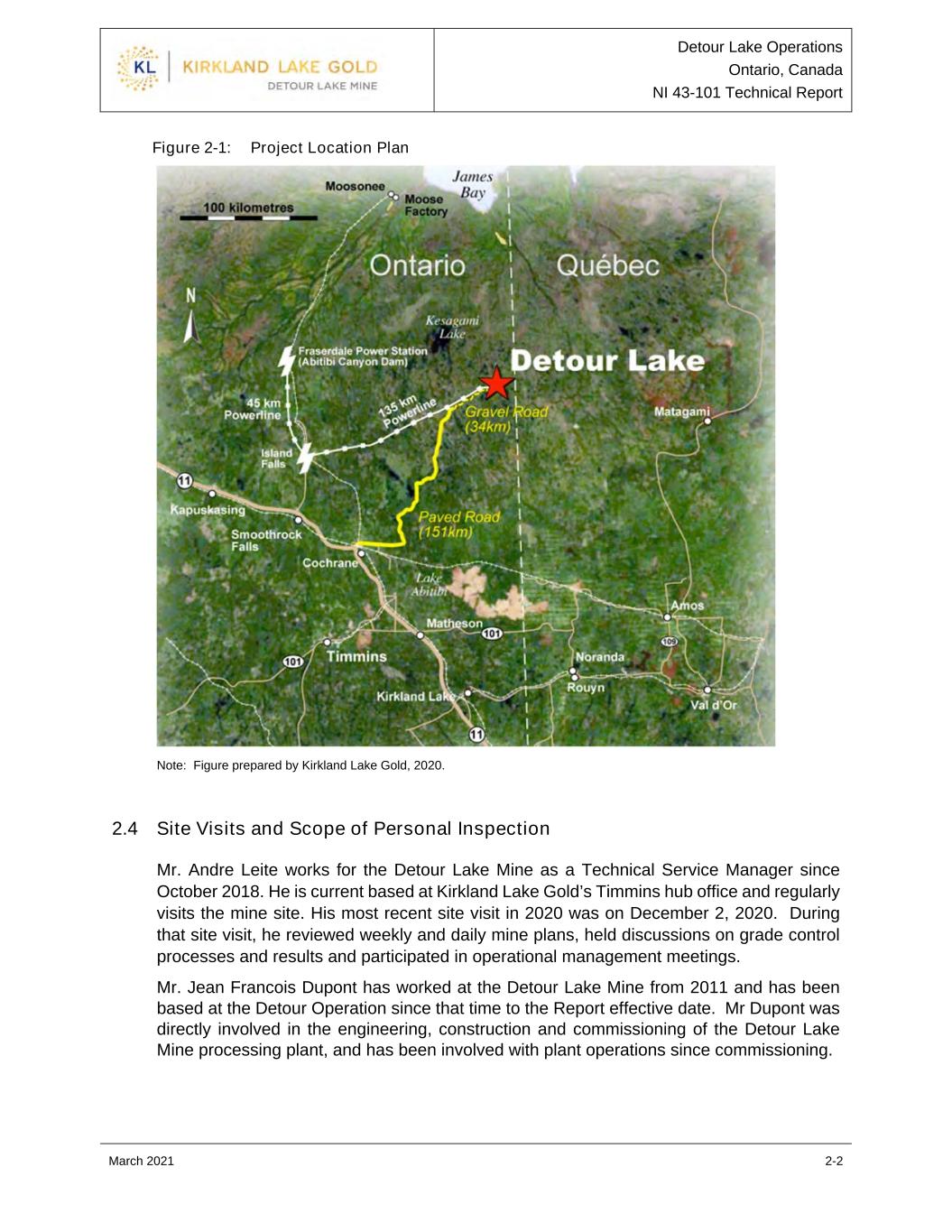 Kirkland Lake Gold Ltd. - Detour Lake Operation Ontario, Canada NI 