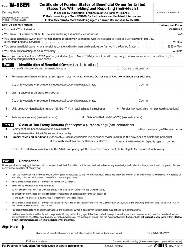 Starting a job in the US? Fill out forms W-4, 8233, W8-BEN online