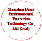 Oval: Shenzhen Beier Environmental Protection Technology Co., Ltd (Seal)

