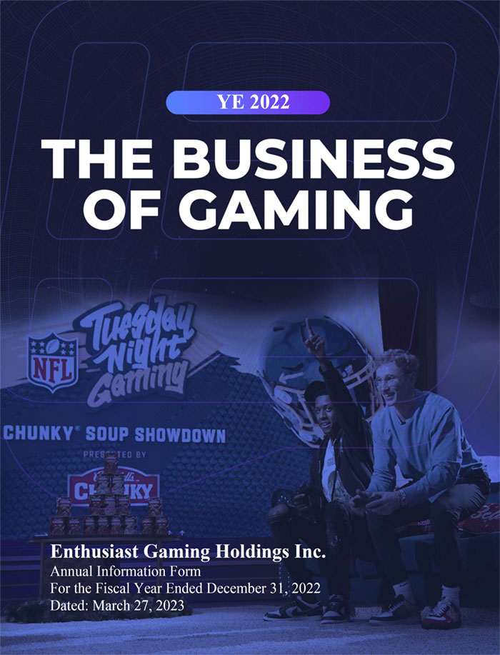 National Football League and Enthusiast Gaming Partner to Launch