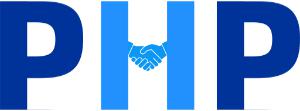 A handshake between two blue stripes

Description automatically generated