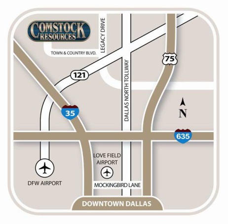 Map to Comstock Resources, Inc.