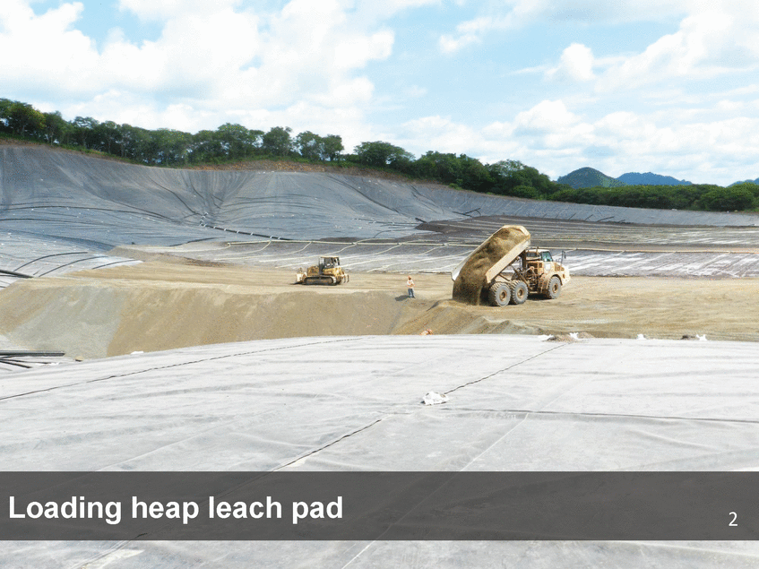 Loading heap leach pad 2