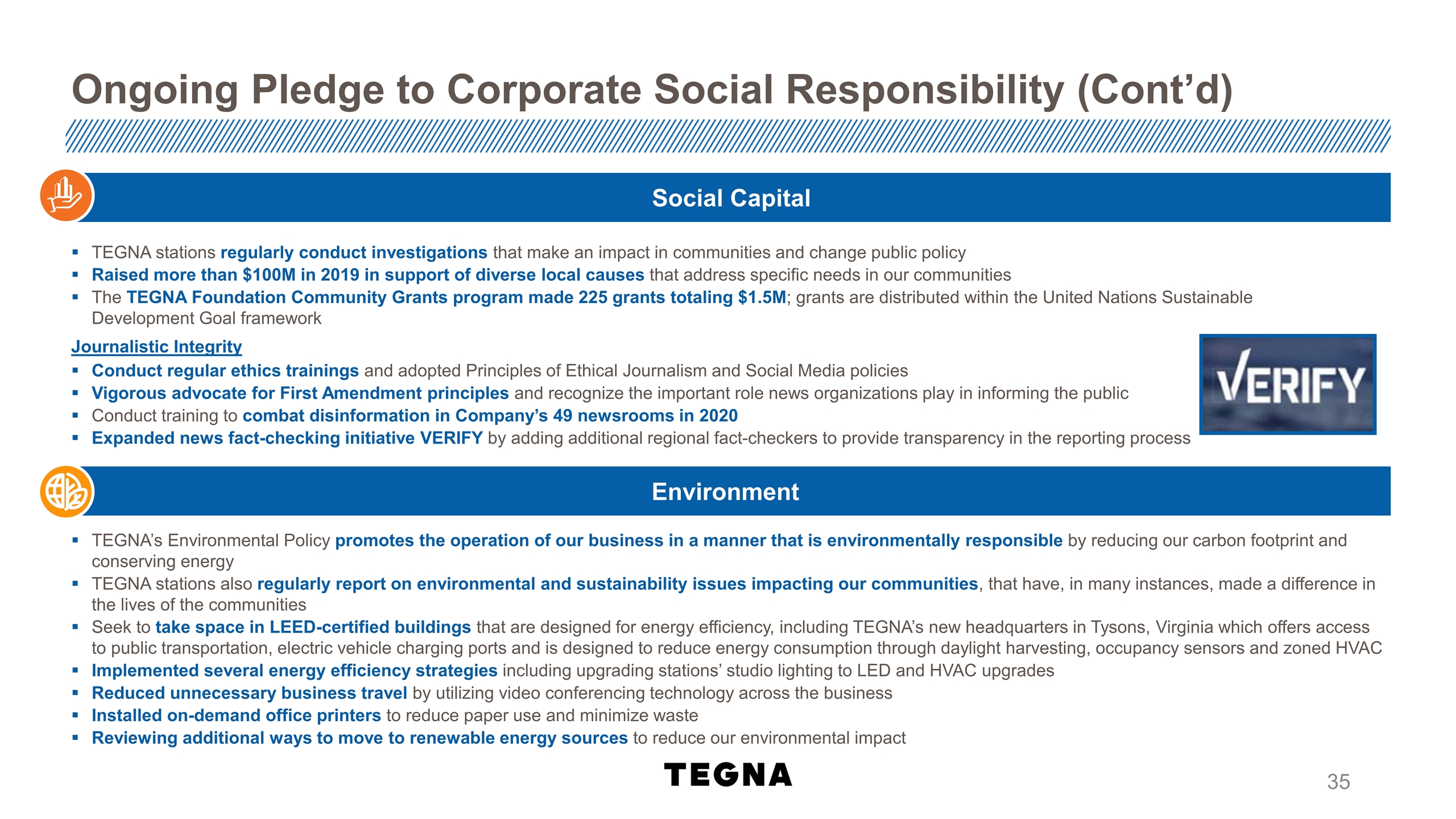 Social Responsibility - TEGNA