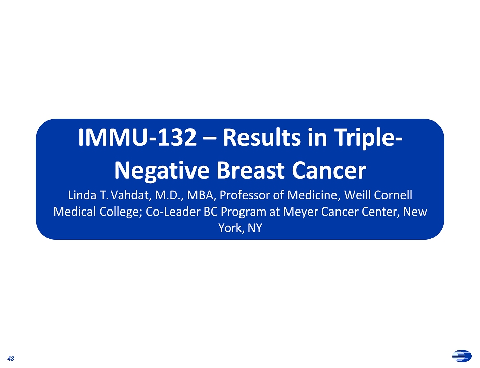 IMMU 132 Results in Triple Negative Breast Cancer 48