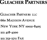 (GLEACHER PARTNERS LOGO)